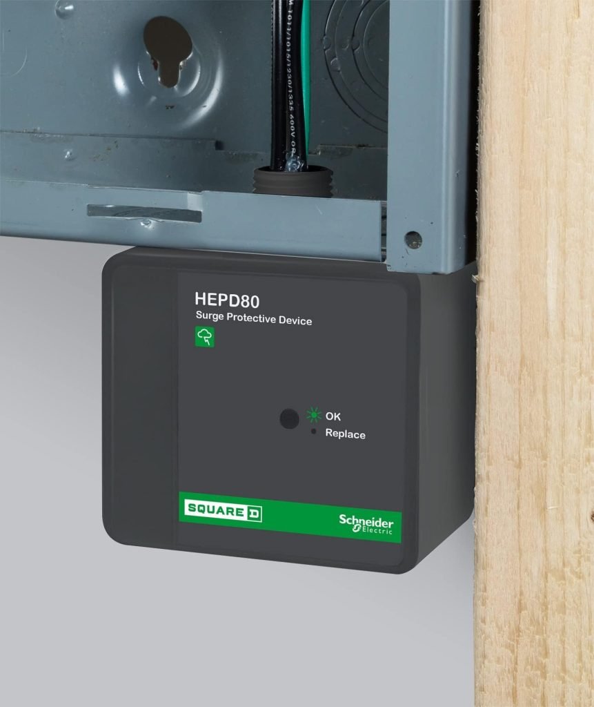 Surge protector in electrical panel